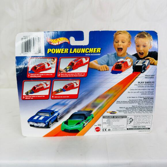 2001 Hot Wheels Yellow Power Launcher w/ Black Convertible Camaro - Picture 5 of 7